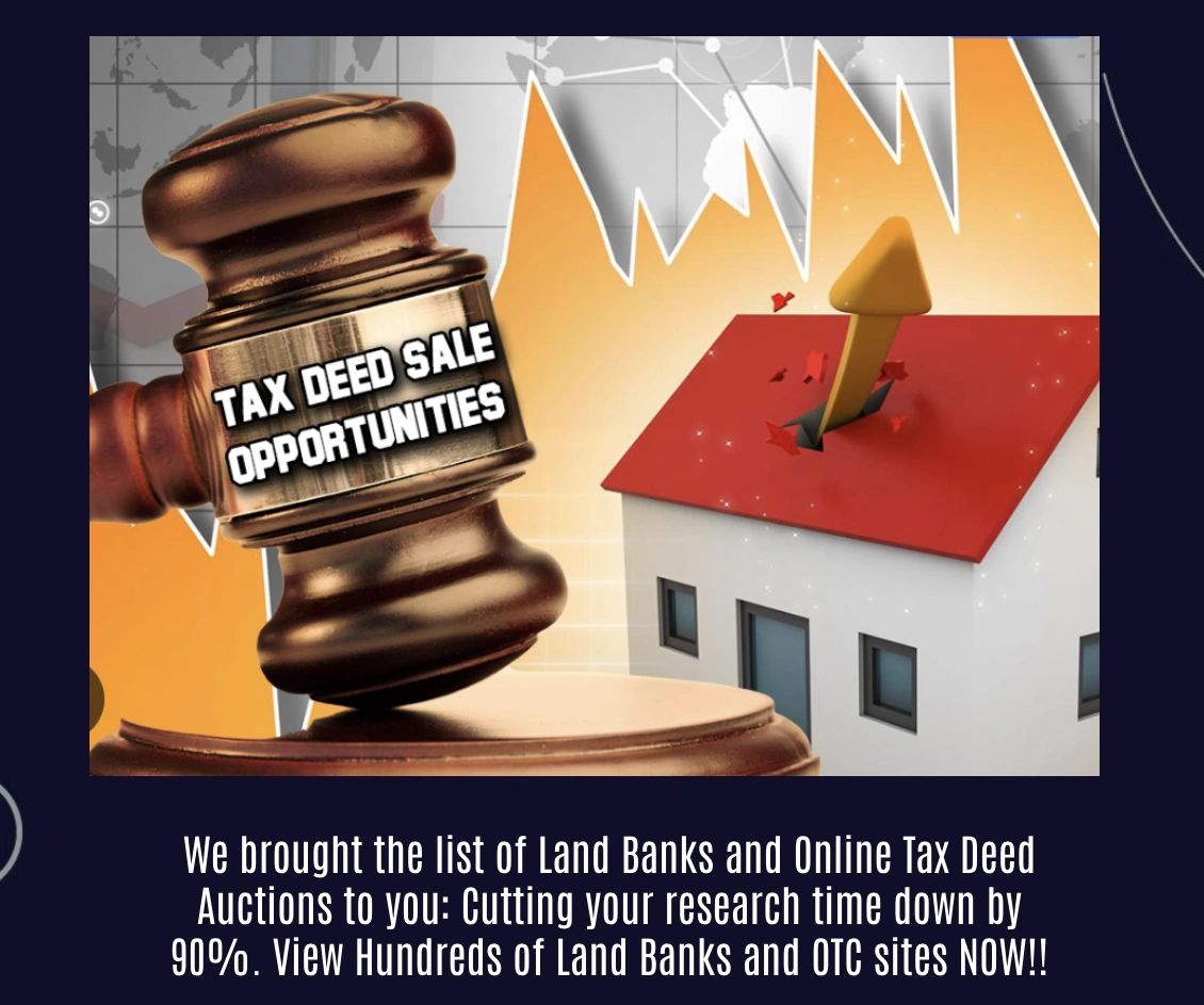 Links to Land Banks and Online Tax Deed Auctions (over 500 links)